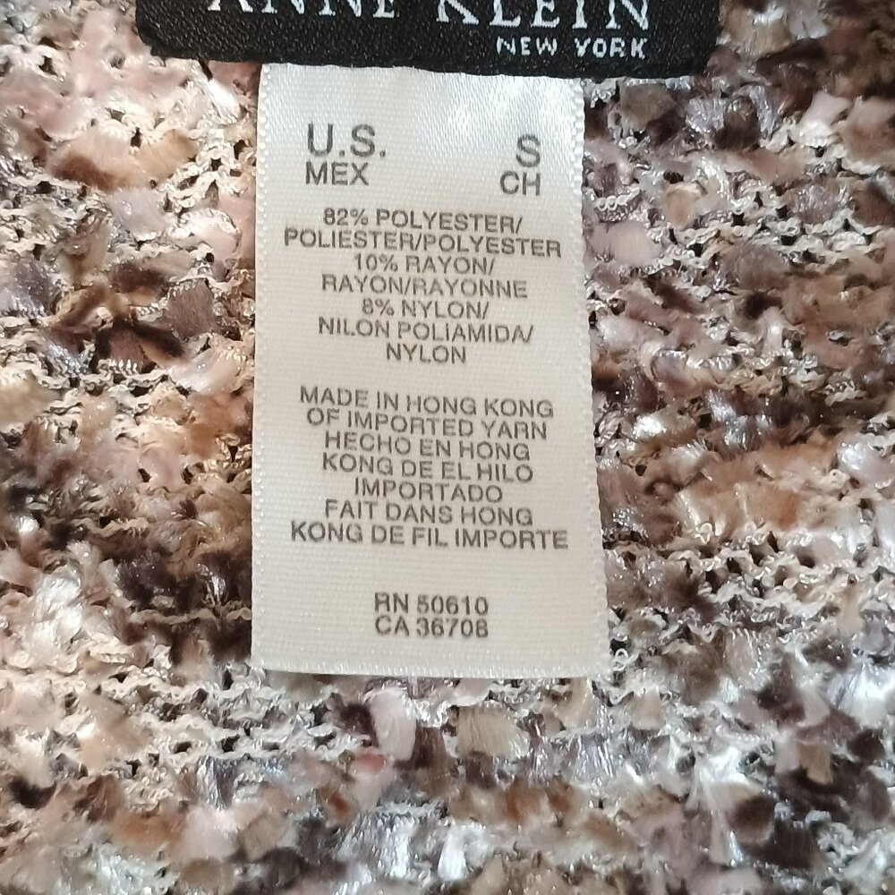 Anne Klein/Duster Cardigan/Women Small White Boucle Popcorn Texture Long Cozy - Picture 2 of 8